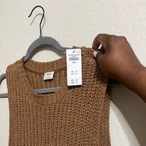 Abercrombie & Fitch NWT Size Large Brown Sweater